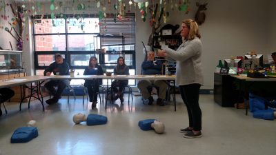 Carol Cournoyer teaches basic skills CPR to 4-H Members and volunteers
